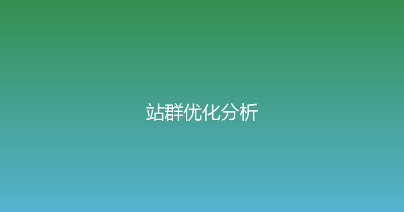 站群优化分析 封面图